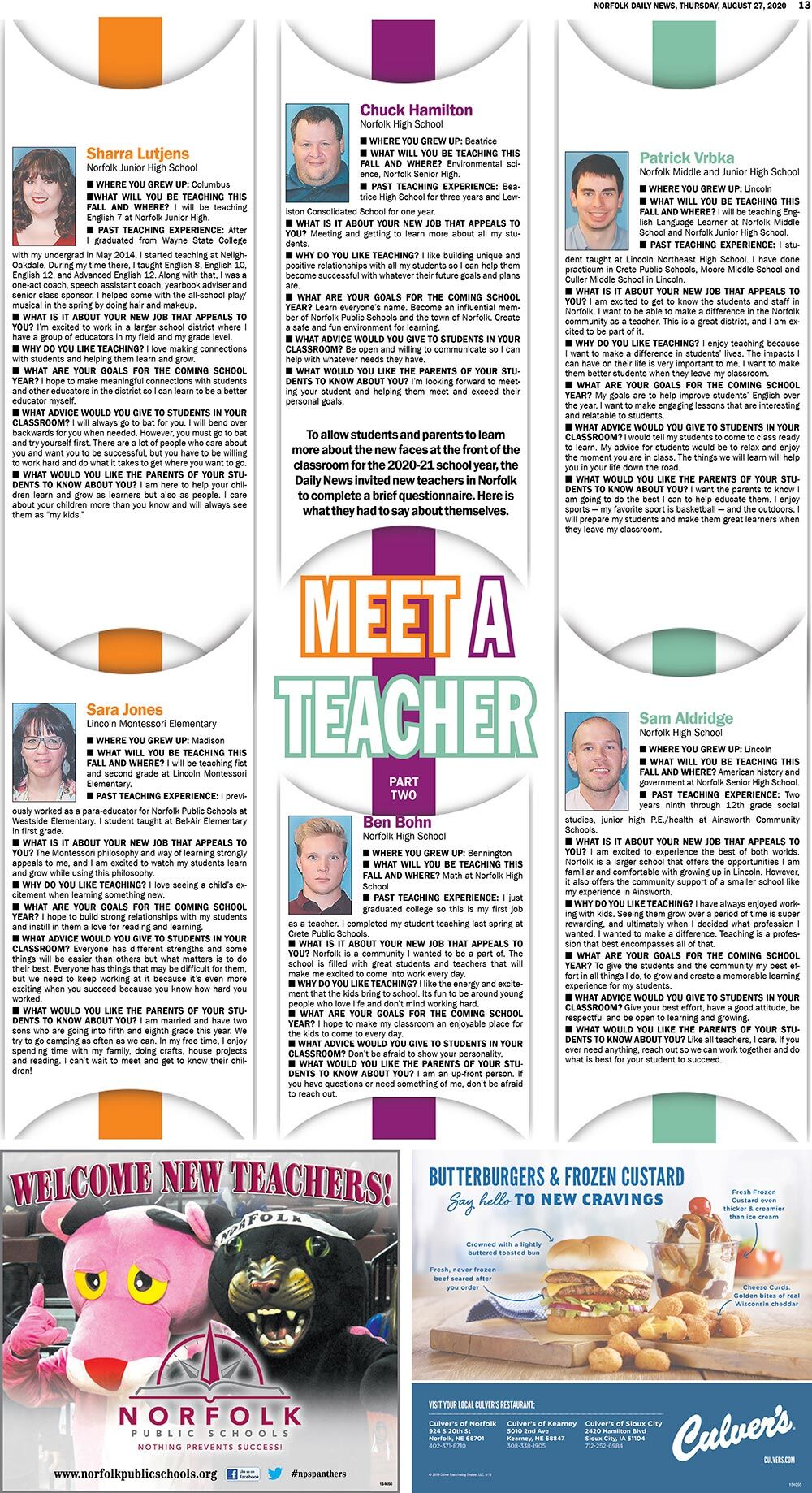 New teachers - 2020